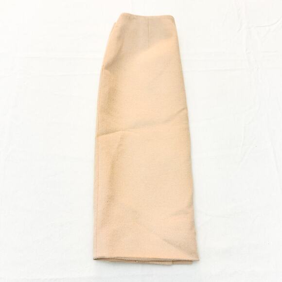 Style Paris Susan Sutherland Cream Beige Wool Angora Pencil Skirt Size L - Picture 6 of 6
